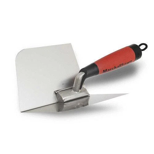 Marshalltown Rounded Curved Inside Corner Trowel 4"x5" with durasoft handle