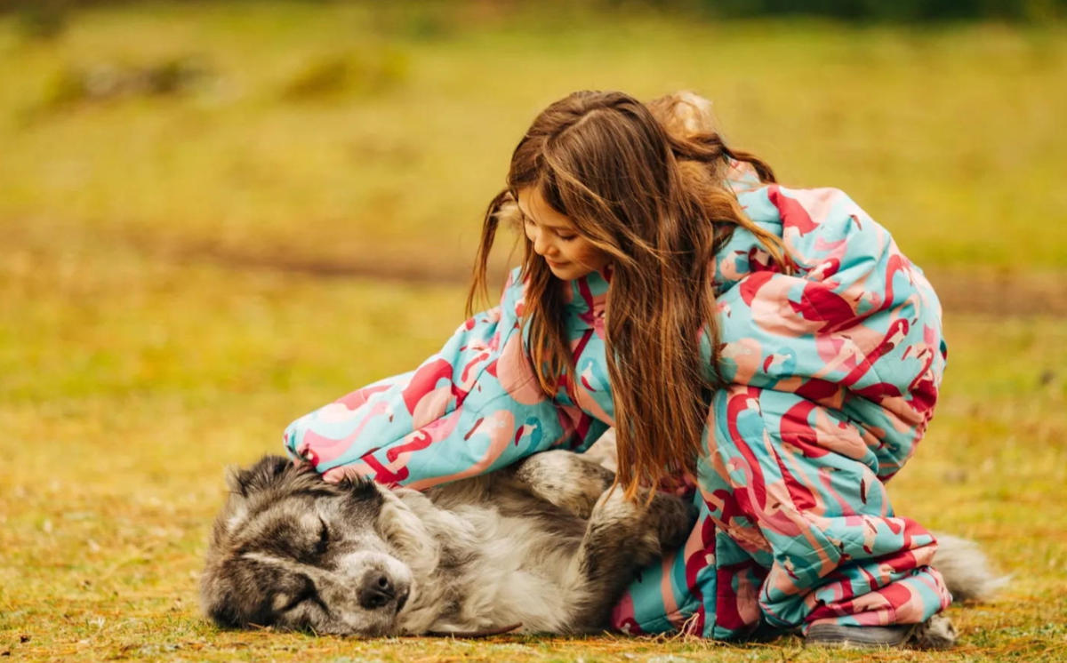 New Selk' Bag Wearable Sleeping Bag Kids Medium Flamingo Pink/Blue