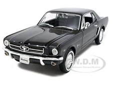 1964 1/2 FORD MUSTANG COUPE BLACK 1/24 DIECAST MODEL CAR BY WELLY 22451