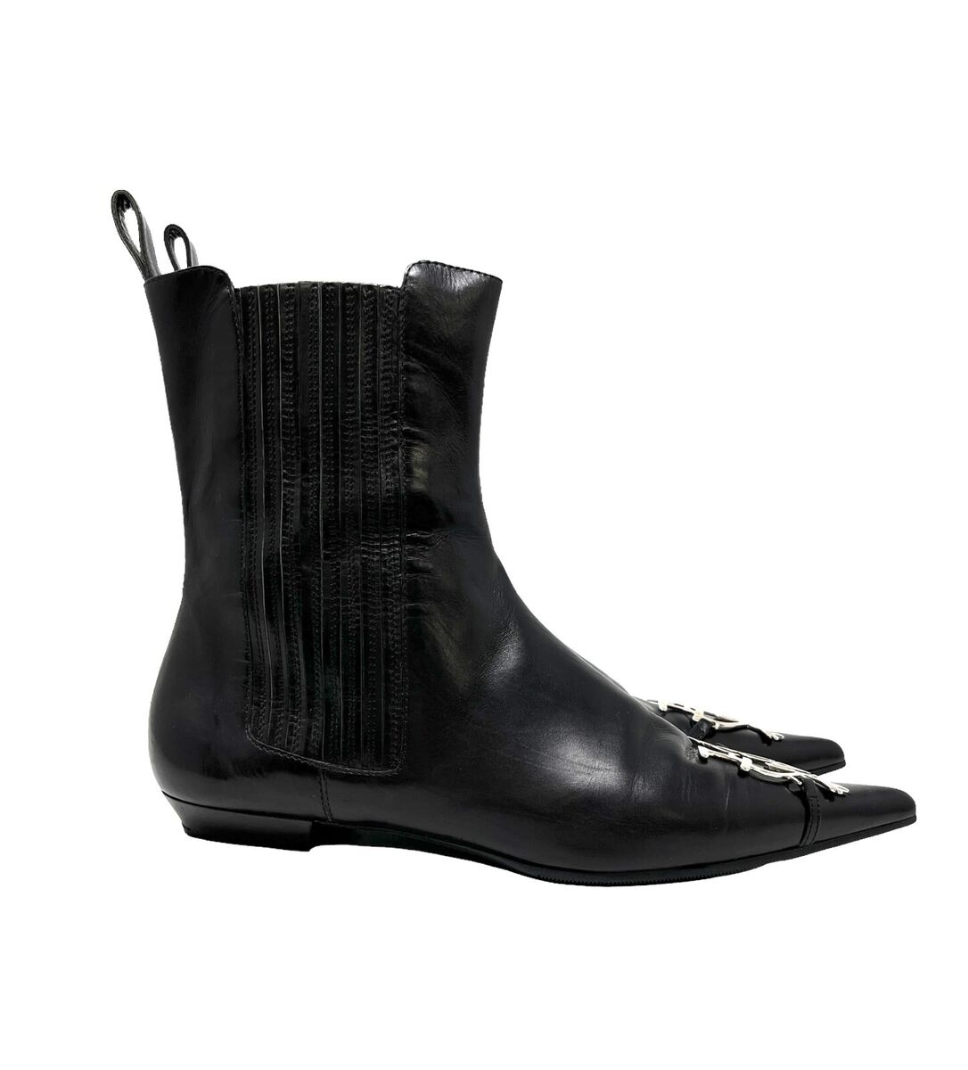 Dior Vintage Heart Logo Short Boots #36.5 US 6.5 Black Dior Vintage Heart Logo Short Boots #36.5 US 6.5 Black