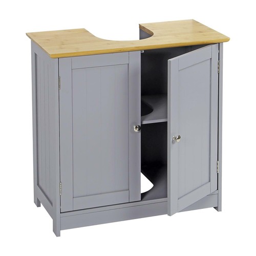 grey under sink cupboard