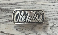 Ole Miss Rebels Cabinet Knob Silver Drawer Pull-Enmon-Set of 4-New