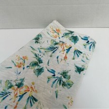 Fresh Produce White Floral Botanical Cotton Skirt size Medium Made in USA