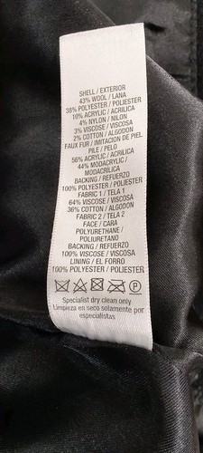 Wallis Stunning Black Wool Mix Faux Fur Trim Afghan Coat Penny Lane Medium *sale - Picture 11 of 14