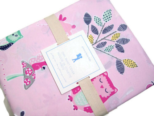 Copripiumino matrimoniale completo cotone gufo uccellini coniglietto Pottery Barn bambini multicolore nuovo - Foto 3 di 4
