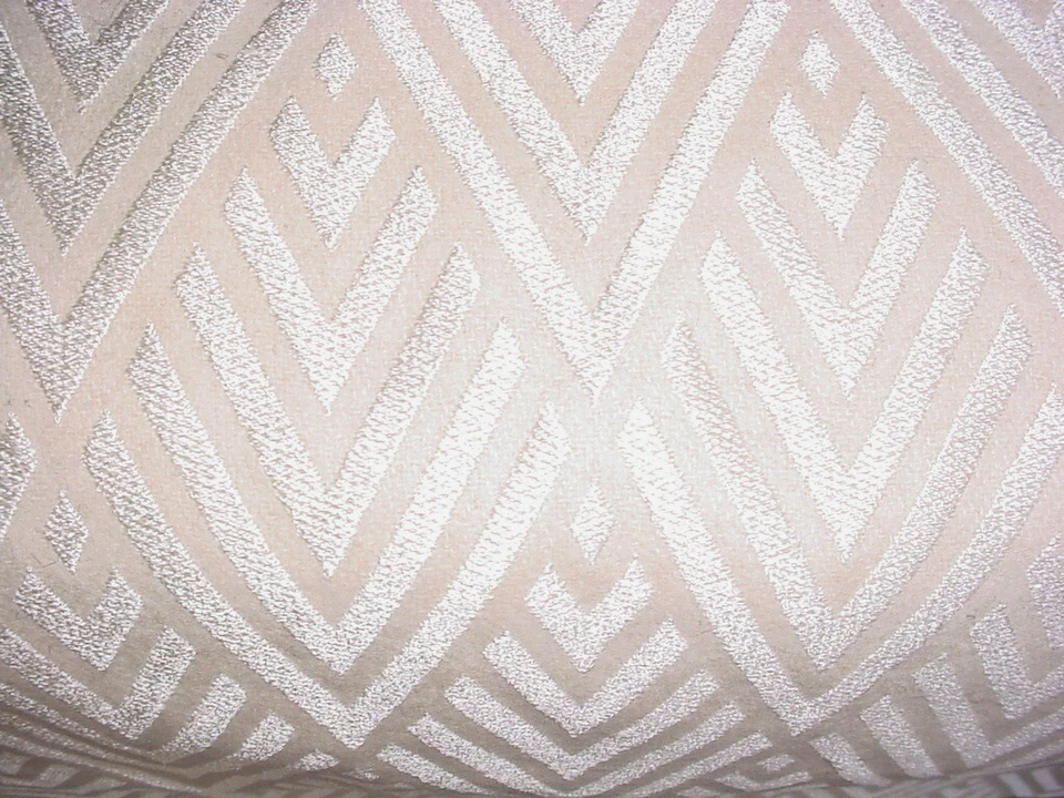 2-1/2Y Dedar Milano Champagne Geometric Embroidered Wool  Upholstery Fabric - Image 3 of 4