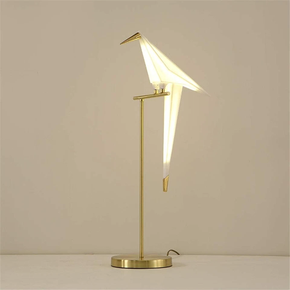 Lámpara de Escritorio LED Vintage Pájaro Vivo Retro Antigua Luz de Mesa PVC Pantalla Hogar EE. UU. Foto 4 de 4