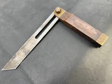 STANLEY RULE & LEVEL CO NEW BRITAIN CONN PAT 9-6-04 SLIDING T BEVEL SQUARE BRASS