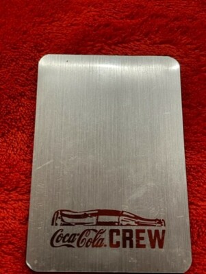 2 Coca Cola Crew Phone Number Book Brushed Aluminum Cover Credit Card Size Coke