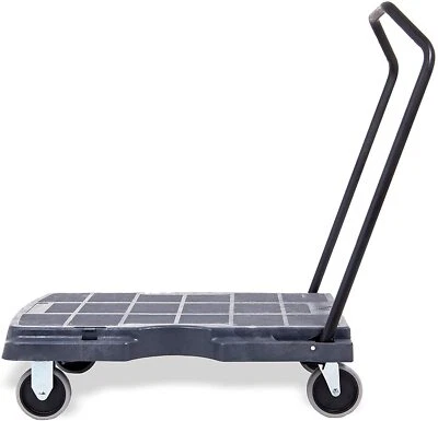 PAKE HANDLING Plastic Platform Trolley, 400 lb. Cap, 31" x 20", 2-way Handle Position