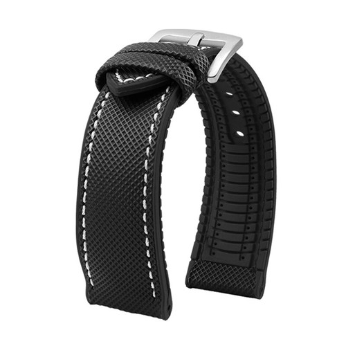 Soft Rubber Sailcloth Divers Watch Strap Band 20MM For IWC Pilot's Watch Mark - Foto 2 di 17