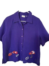 Koret Red Hat Society  Top and Maxi Skirt & Pants. Size Medium Petite