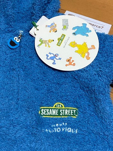 GELATO PIQUE × SESAME STREET Cookie Monster Baby Rompers Size 70 Brand New Blue - Picture 18 of 24