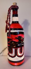 Saint Joseph's University Inspired Lighted Wine Bottle Hand Painted