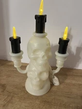 Target Bullseye Playground Light Up Skull Candelabras Halloween