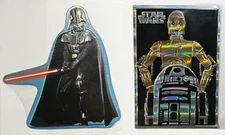 STAR WARS Open Road Darth Vader + R2-D2 C-3PO Embossed 13"H Tin Signs / Wall Art