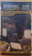 Bell+Howell Bionic Outdoor Solar Powered 108 COB LED Floodlight BRAND NEW!