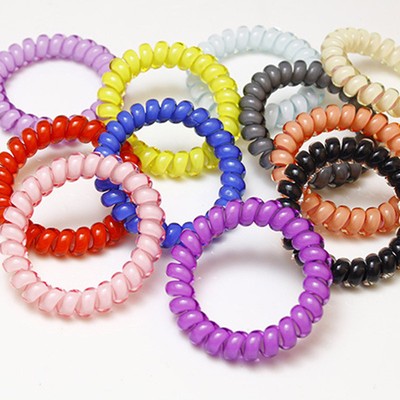 plastic hair ties spiral