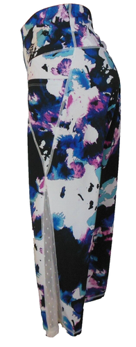 BEBE Sport Legging/Yoga Capri Workout XL Blue/Pink/White Pockets VGUC - Picture 3 of 7