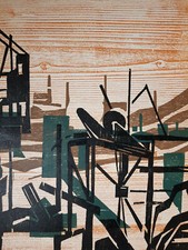 Original H. Menne Probedruck Bild  "Abriß" 1980 Herne Handabzug Bergbau Rarität