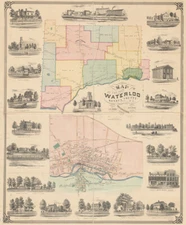 1855 Map of Waterloo Seneca County New York
