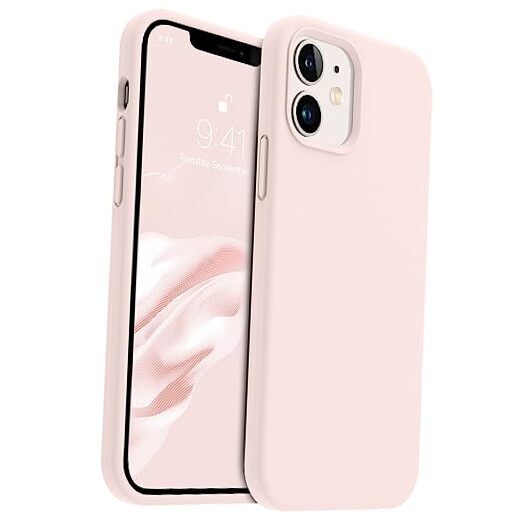 Compatible with iPhone 12 Phone Case and iPhone 12 Pro Case 6.1 Chalk Pink