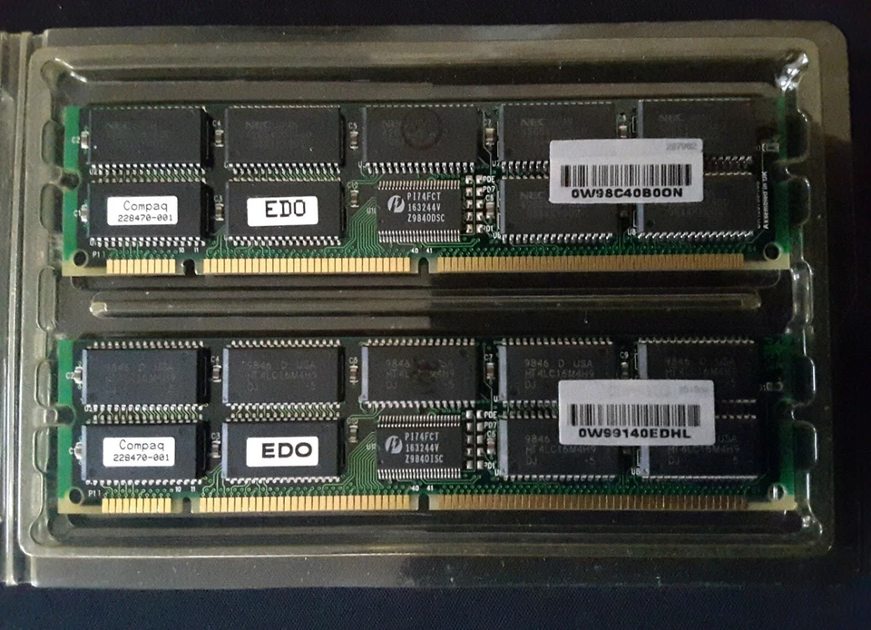 Compaq 256MB EDO Dimm Kit, 2x 128Mb ECC 60 NS EDO DIMM Memory Module, 228470-001 - Image 3 of 4