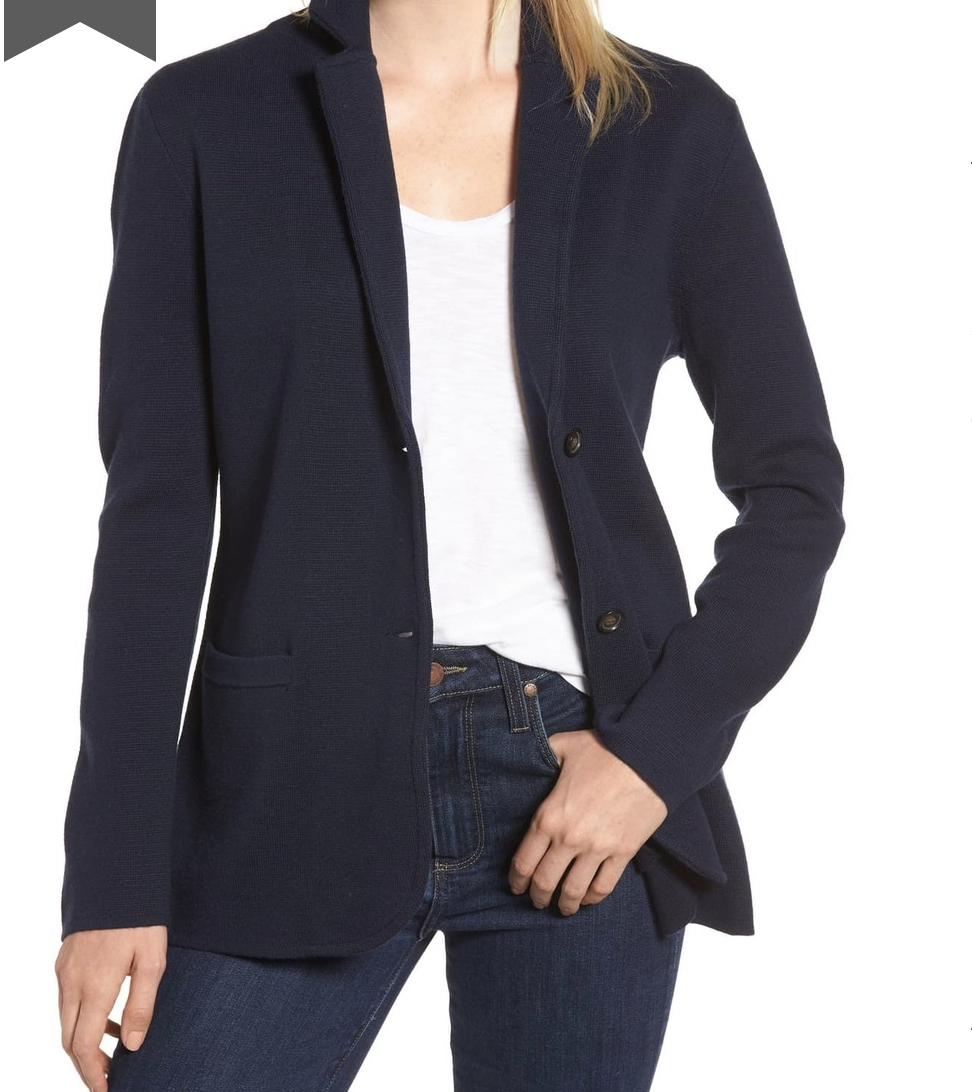 $138 J.Crew Merino wool sweater-blazer 