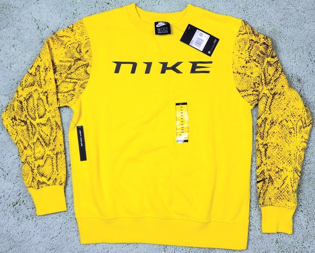 nike yellow crew neck