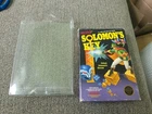 Solomon's Key (Nintendo NES) CIB Rare W/ Protector 5 Screw! Unpunched Hang Tab!