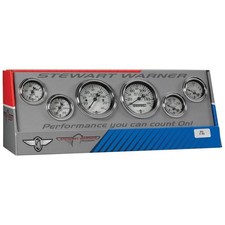 Stewart Warner 82224 Wings Six White Gauge Set Electricmechanical Stewart Warner 82224 Wings Six White Gauge Set Electricmechanical