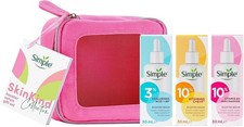 Simple Booster Face Serum Collection Gift Set, Vitamin C+E+F, Hyaluronic Acid