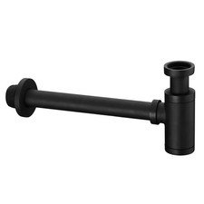 Brass Round Bottle P Trap, Basin Sink Waste Trap Drain Tube Kit Adjustable He...