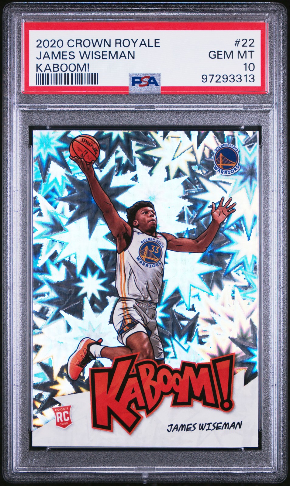 2020 PANINI CROWN ROYALE KABOOM! #22 JAMES WISEMAN PSA 10