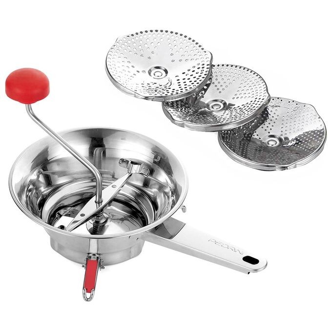 Passatutto Pedrini 24cm Acciaio Inox Professional - 3 Dischi Inclusi