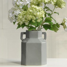 7.3 Inch Modern Ceramic Vase, Unique Square Vases for Flowers, Boho Vase for ...