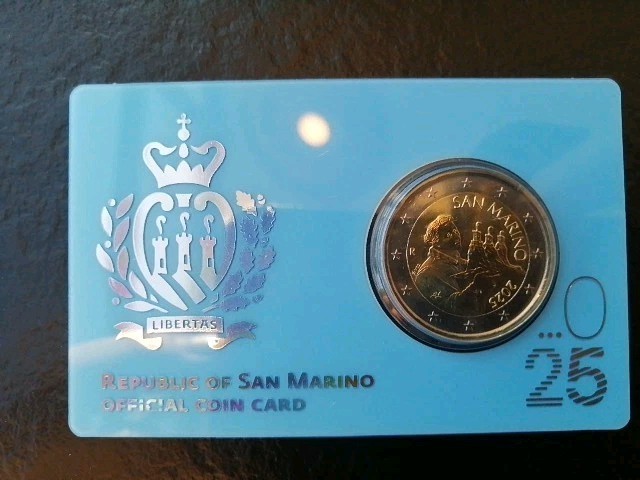 Piece 2 Euros Coin Card Saint Marin 2025