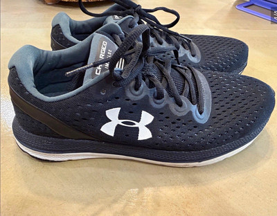 Under Armour Charged Impulse Men's Low Top Lace-Up Sneakers Black Gray White