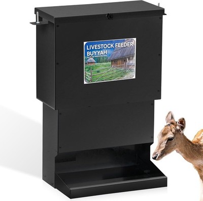 Heavy Duty 50Lbs Deer Feeder - Weatherproof Automatic Protein & Corn Dispenser