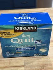 187 Pieces Kirkland Quit 2 2mg Stop Smoking Aid Generic Nicorette Gum Exp 4/2027