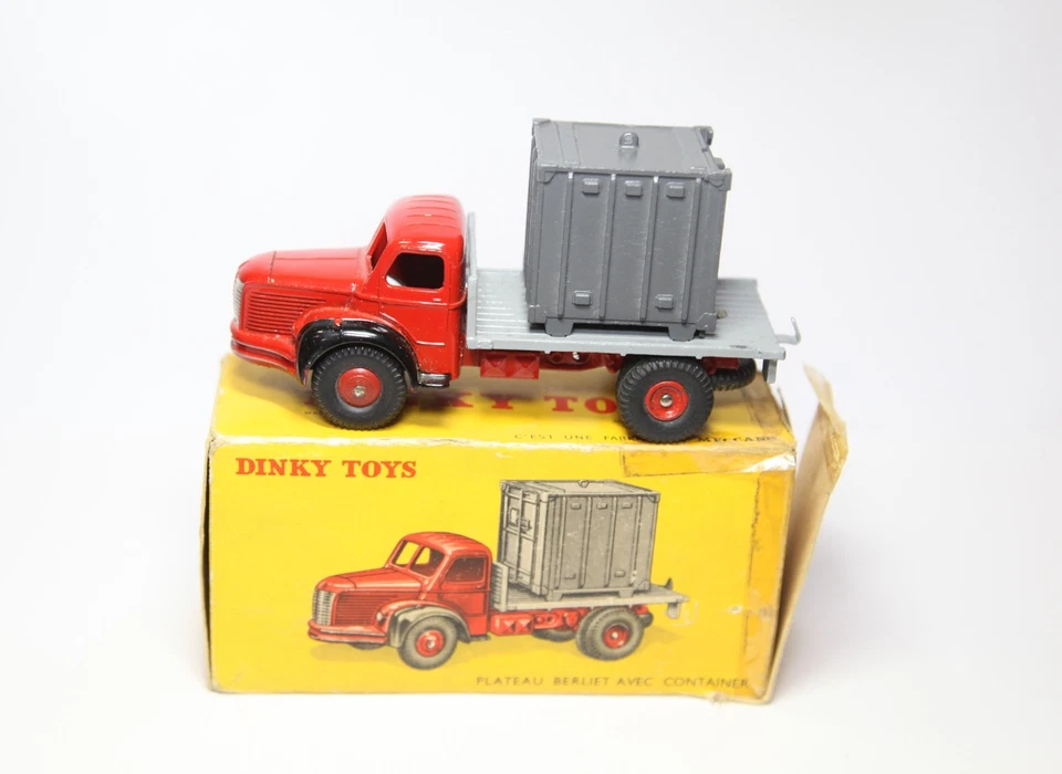 Контейнер French Dinky 34B Plateau Berliet Avec в оригинальной коробке - отличное состояние - Изображение 2 из 4