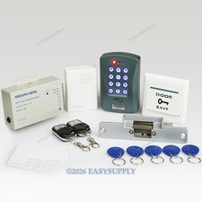 Touch Keypad RFID Door Access Control Kit Strike Lock 2Remote Controls Doorbell