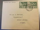 GB STAMPS JERSEY UNDER OCCUPATION 1943 1/2d VIEWS FIRST DAY COVER X 2