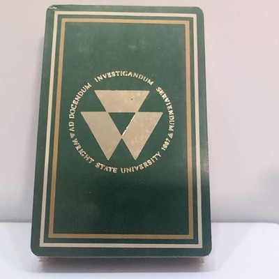 Vintage Wright State University Playing Cards Deck Green School Motto New Sealed
