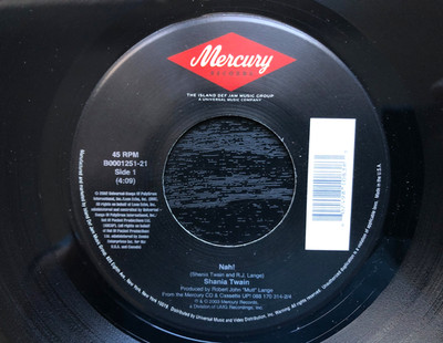 Shania Twain NAH! / FOREVER AND ALWAYS 2003 Mercury 45 single NEAR MINT