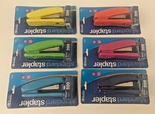 BAZIC Standard 26/6 Stapler-500 Staples Included-6 Bright Colors