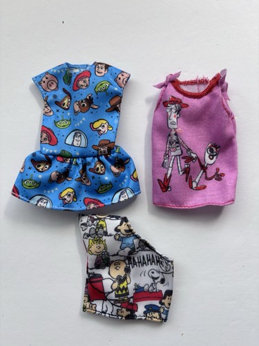 Barbie Disney Toy Story Lot Of 3 Tops