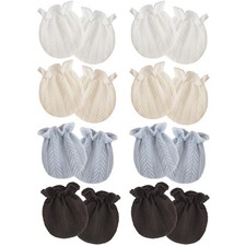 Newborn Baby Mittens No Scratch Cotton Elastic Wrist Gloves Infant Mittens fo...