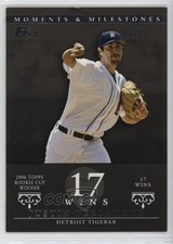 2007 Topps Moments & Milestones Black 6/29 Justin Verlander #63 1e5k