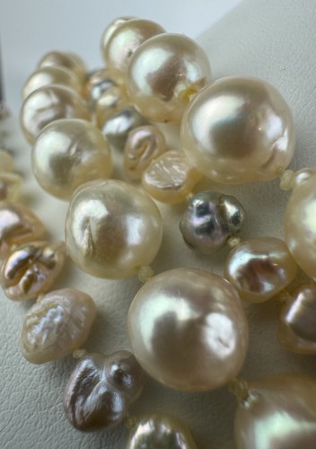 Gorgeous Vintage Estate 14k Gold Clasp Multi Strand Pearl 16” Necklace - Picture 14 of 24